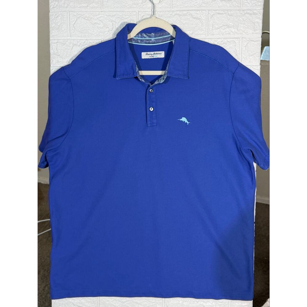 Tommy Bahama IslandZone Men’s XL Royal Blue Supima Cotton Polo Shirt - Picture 2 of 8